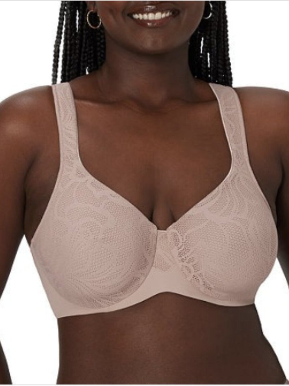 Bali's Coolest Smoothing Underwire Minimizer Bra Evening Blush 36C NWOT